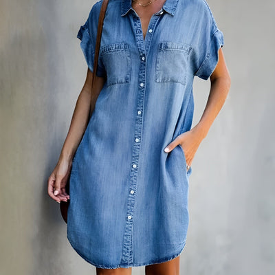 Diana | Woman's Casual Button-Up Shirt Dress