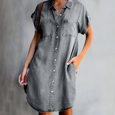 Diana | Woman's Casual Button-Up Shirt Dress