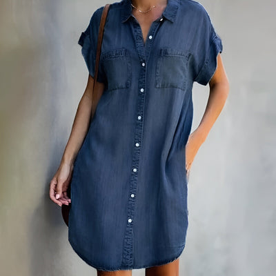 Diana | Woman's Casual Button-Up Shirt Dress