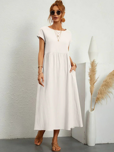 Marianne | Woman's Elegant Round Neck Dress