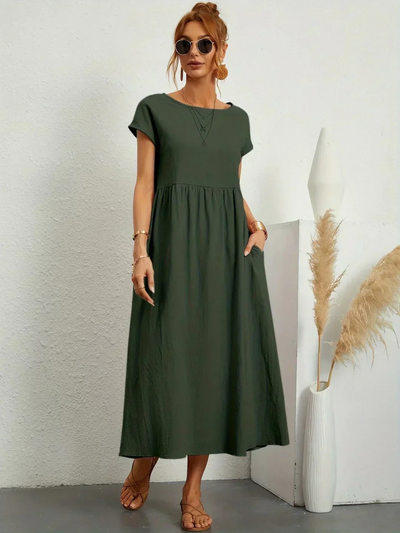 Marianne | Woman's Elegant Round Neck Dress