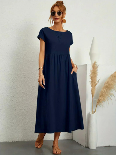 Marianne | Woman's Elegant Round Neck Dress