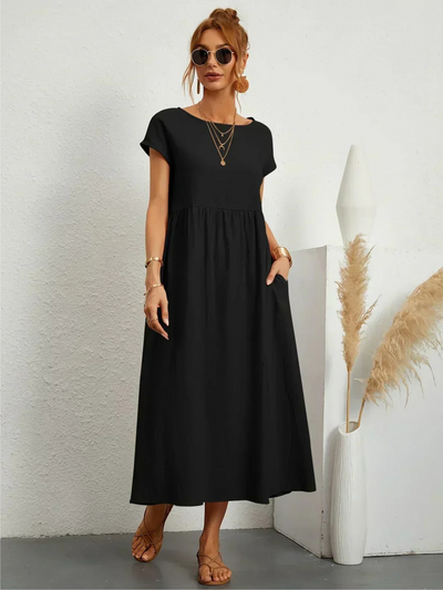 Marianne | Woman's Elegant Round Neck Dress