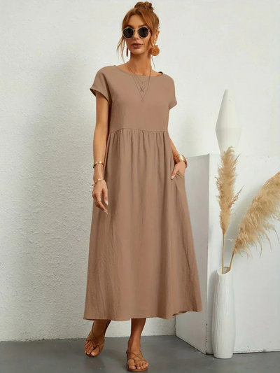 Marianne | Woman's Elegant Round Neck Dress