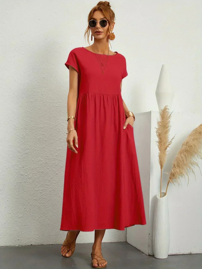 Marianne | Woman's Elegant Round Neck Dress