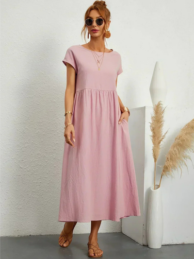 Marianne | Woman's Elegant Round Neck Dress