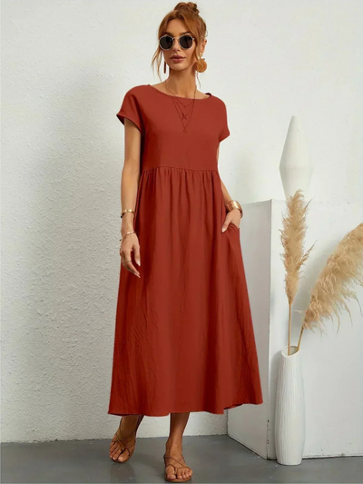 Marianne | Woman's Elegant Round Neck Dress