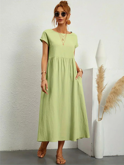 Marianne | Woman's Elegant Round Neck Dress